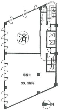 神保町サンビル3F 間取り図