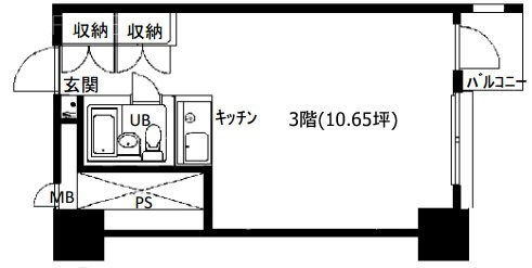 渋谷ホームズ3F 間取り図