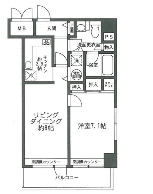 グランドメゾン元赤坂304 間取り図