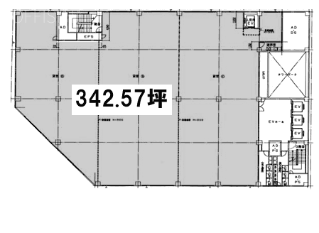 築地KYビル8F 間取り図