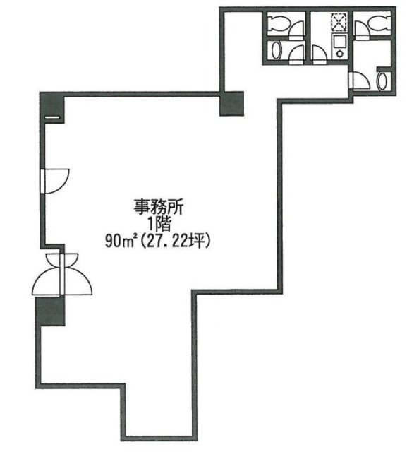 クリスタルビル1F 間取り図