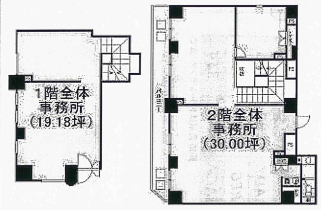 松沢ビル1F～2F 間取り図