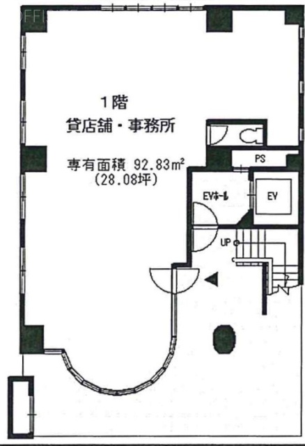 尾崎ビル1F 間取り図