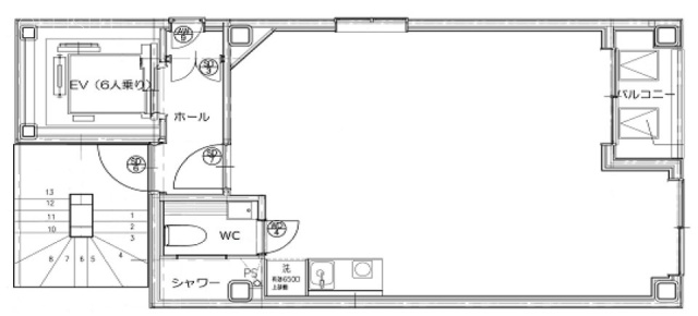 パインコート浅草橋ビル4F 間取り図