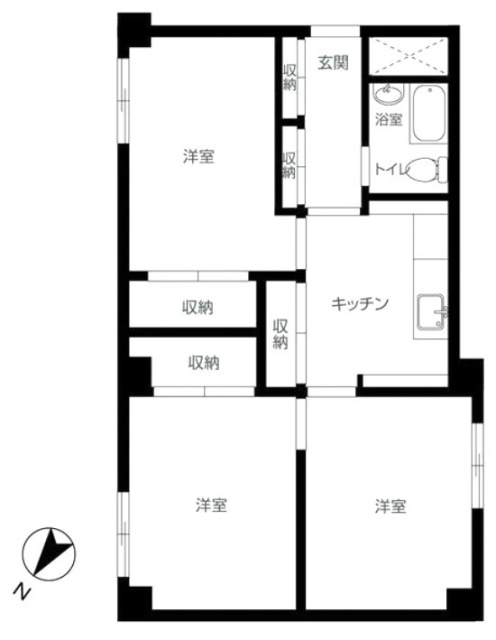 ヴィラ外苑7F 間取り図
