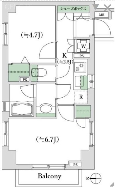 デュオ・スカーラ御茶ノ水Ⅱビル309 間取り図