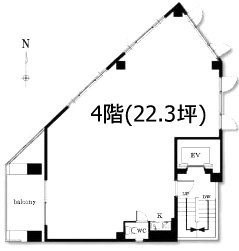 阿佐ヶ谷第壱ビル4F 間取り図