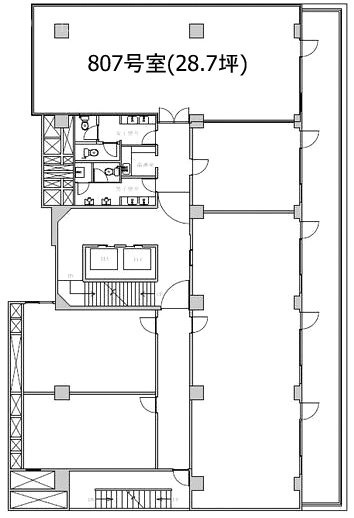 岩月ビル807 間取り図