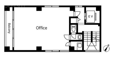 元赤坂NHビル6F 間取り図