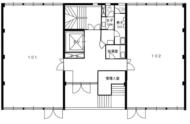 宗保第2ビル101 間取り図