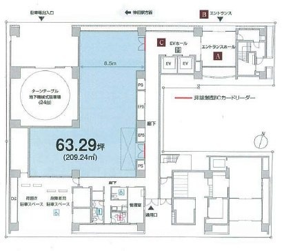 ONEST神田スクエア1F 間取り図