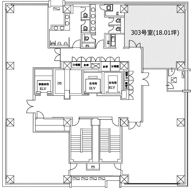 麹町パークハウス303 間取り図