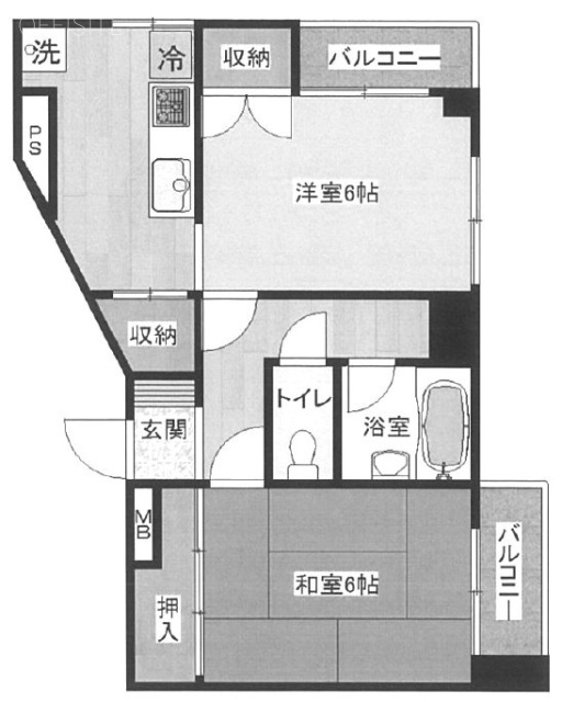 双秀ビル506 間取り図
