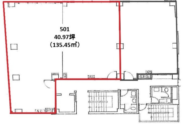 ジブラルタ生命市川ビル501 間取り図