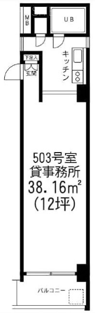 メローナ日本橋503 間取り図