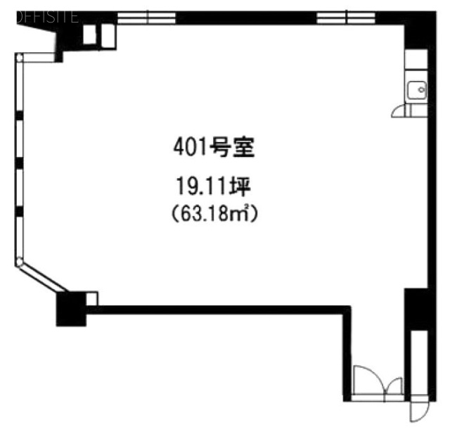 市ヶ谷法曹ビル401 間取り図