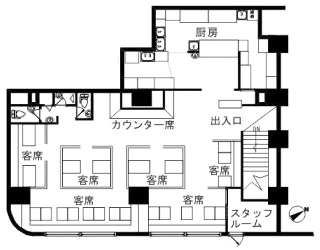 井上ビル・スカイコート横浜日ノ出町201 間取り図