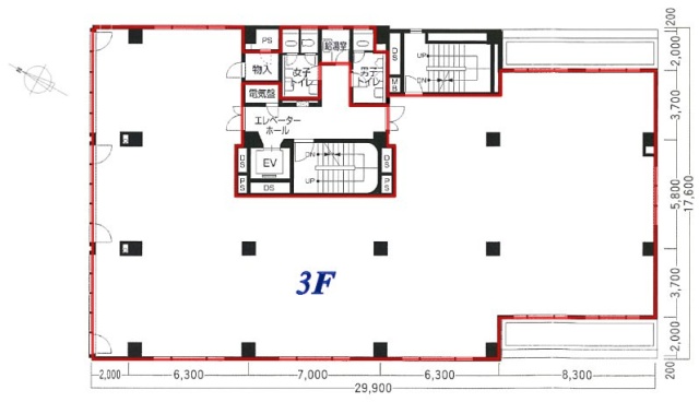 晩翠ビル3F 間取り図