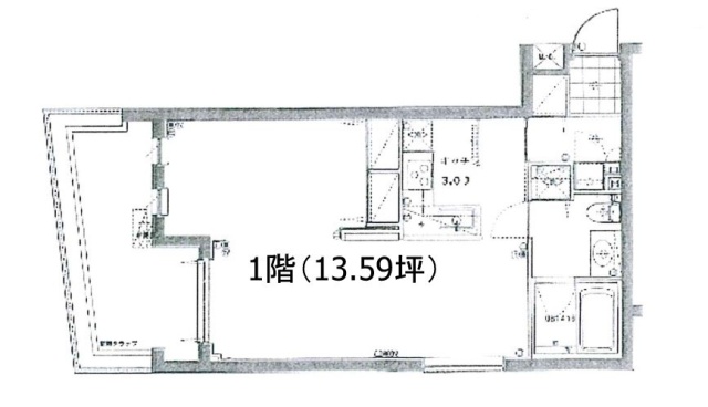 ビット代々木公園ラヴェンナ1F 間取り図