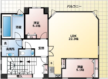 FBOXHOUSUE6F 間取り図