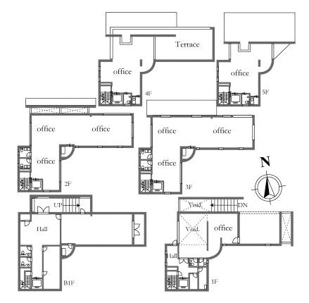 フジビル43B1F～5F 間取り図