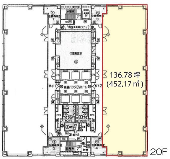 太陽生命品川ビル20F 間取り図