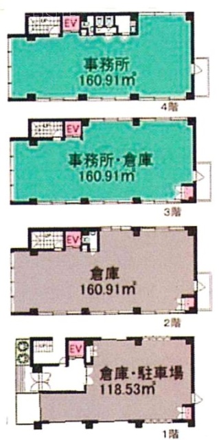 川越ビル1-4F 間取り図