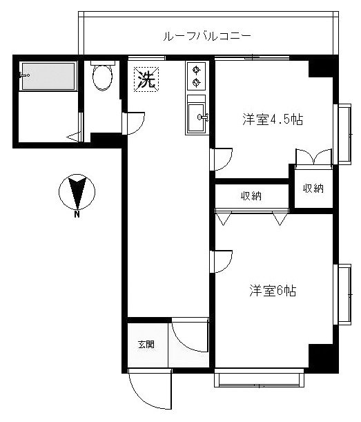 小林マンション603 間取り図