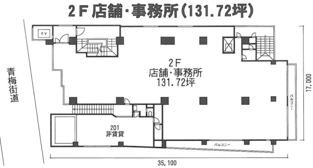 アーバンホワイトハウスビル2F 間取り図