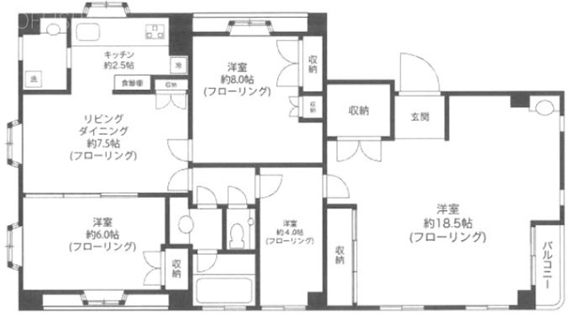 ラメール文京千石8F 間取り図