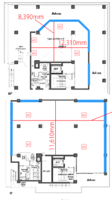 LARK YOYOGI7F～8F 間取り図