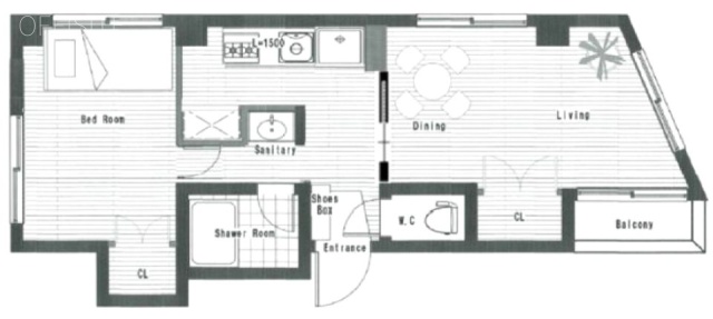 ウィンド神宮前401 間取り図
