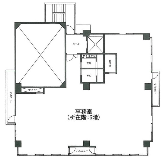 芝シティビル6F 間取り図