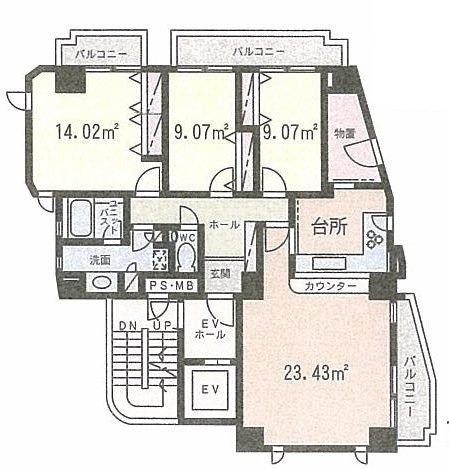 Lulud.Tビル7F 間取り図