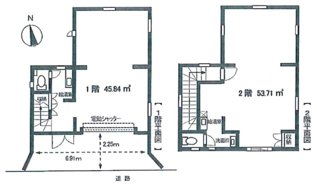 千代田サンレックス1F～2F 間取り図