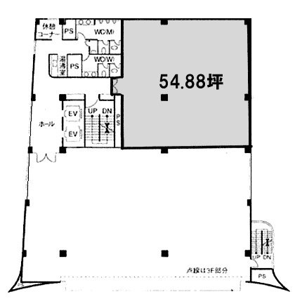 JREコスモ金杉橋ビル6F 間取り図