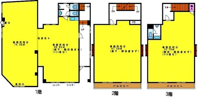 DHSさくら1F～3F 間取り図