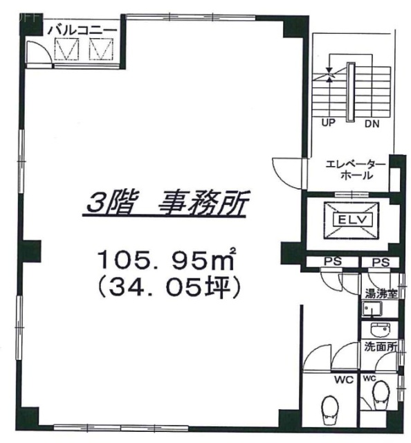 泰山堂ビル3F 間取り図