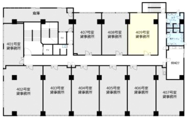 横浜飛栄(ニューライフ元町)ビル409 間取り図