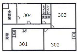 好城(よしき)ビル301 間取り図