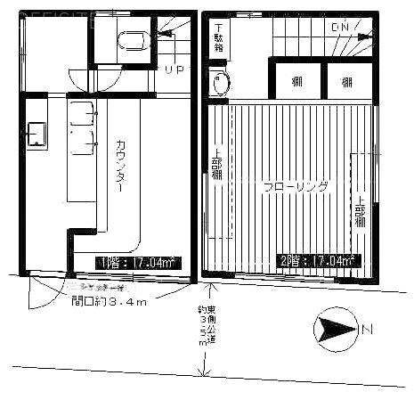 桜井ビル1F～2F 間取り図