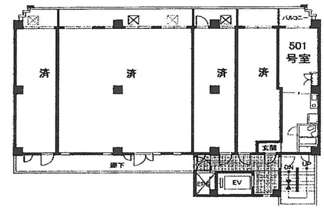エクセルコート新宿501 間取り図
