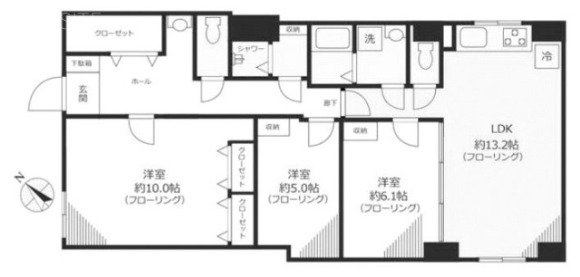 コーポ高木102 間取り図