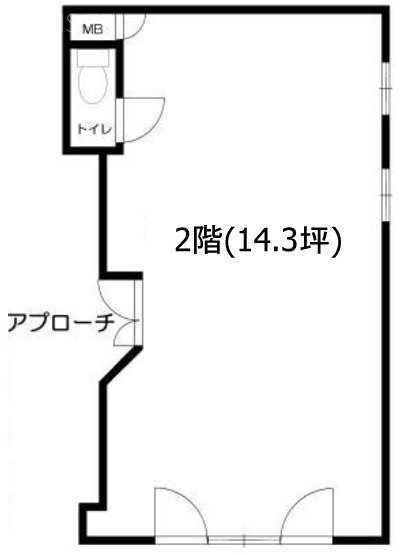 町田ビル202号室 間取り図