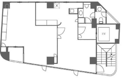 新宿明治通りビル9F 間取り図