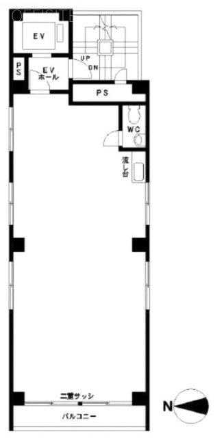 秋間ビル5F 間取り図