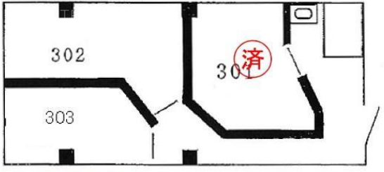 1-8-15ビル302 間取り図