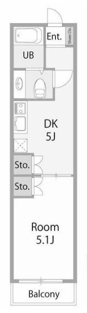 サージュ赤坂405 間取り図