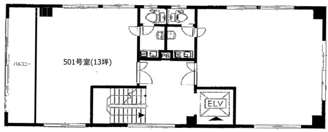 小山第2ビル5F 間取り図