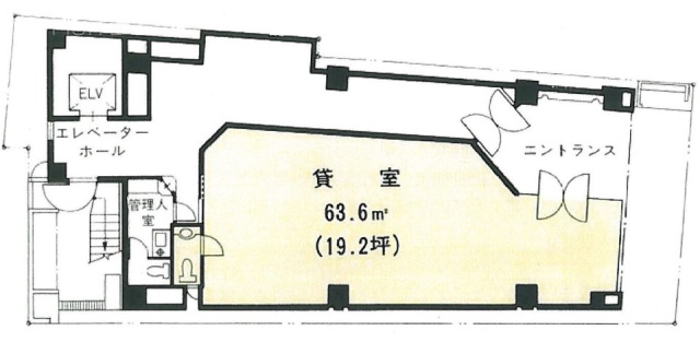 人形町サンシティビル1F 間取り図